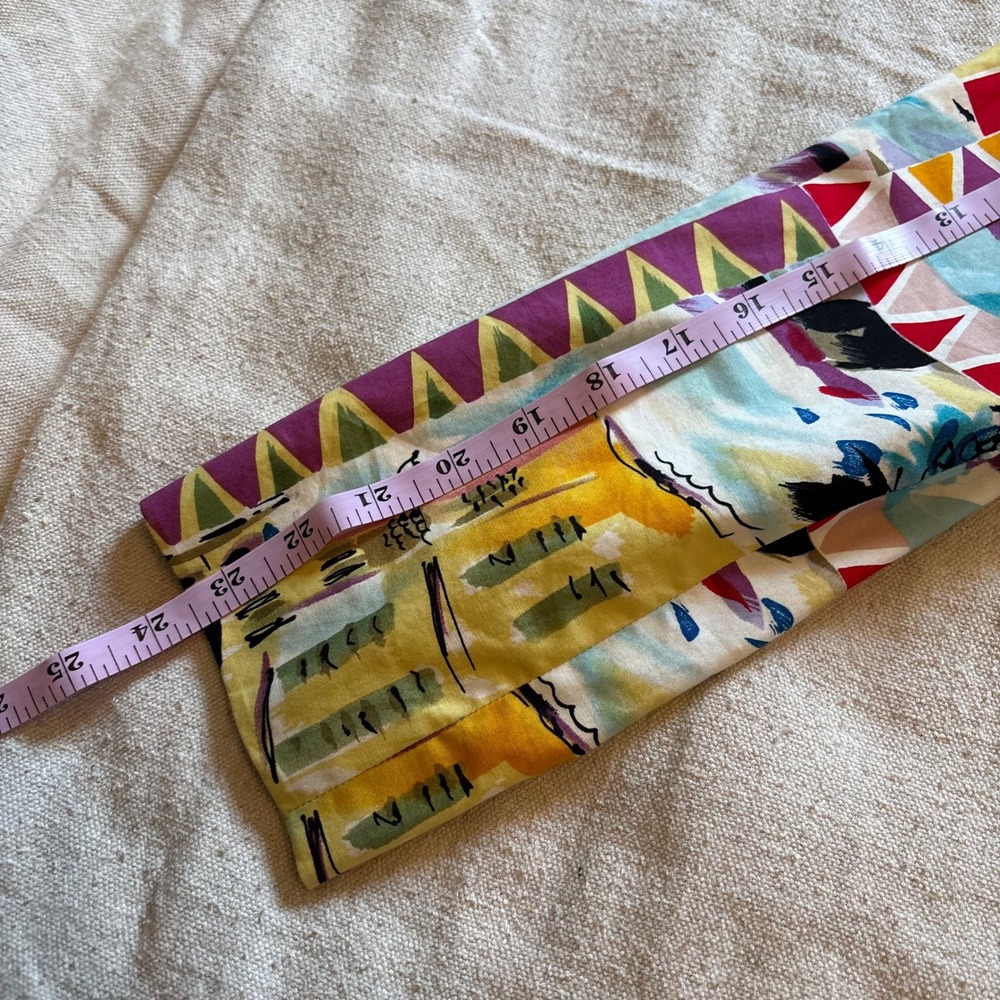 Sharon Young Multi Color‎ Abstract Art Print Cotton Blend A-Line Coat Size 6 - Picture 7 of 8